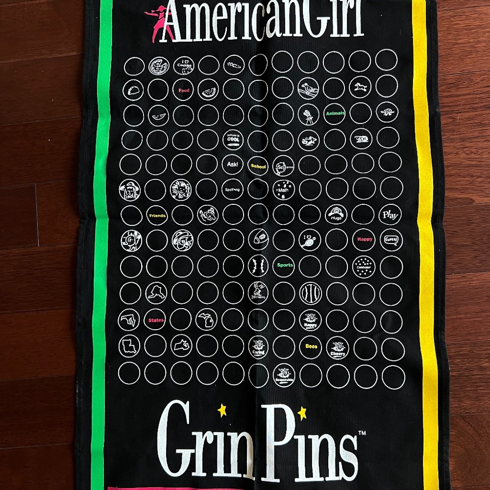 American Girl Banner and 49 Grin Pins
